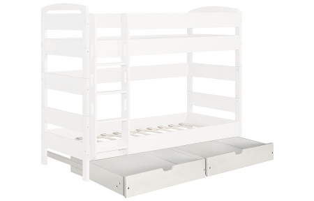 Детская Кровать Массив-Эко Школьник Двухъярусная/Разные Цвета Ш-860 х Г-2060 х В-1640 мм