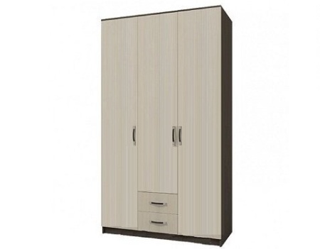 Шкаф Рига 3-х Створчатый/Разные Цвета (Ш-1200 х В-2120 х Г-520 мм)