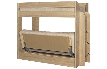 Диван-Кровать Fashion Двухъярусная с Матрасом/Разные Цвета Ш-2090 х  Г-860- х 1730 мм