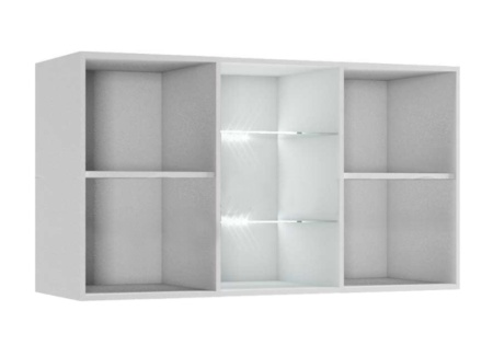 Тумба навесная Флорис черный глянец / белый