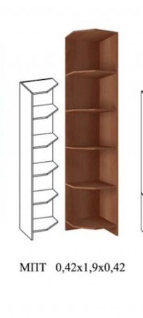 Угловая Полка Марк МДФ- МПТ (Ш-420 х В-1900 х Г-420 мм)