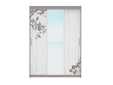 Шкаф-Купе Комфорт-8 Шимо Темный/Шимо Светлый (Ш-1600 × В-2200 × Г-587 мм)