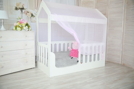 Кровать Сказка (Домик) Белая/Спальное Место 800 х 1600 мм