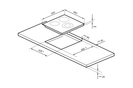 Электрическая варочная поверхность MILLEN MEH 451 BL