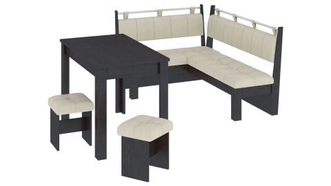 Кухонный уголок «Омега» Венге Цаво/Лен Бежевый