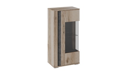 Шкаф Навесной «Брайтон» (Камень/Дуб Делано)/Ш-594 × В-1162 × Г-387 мм